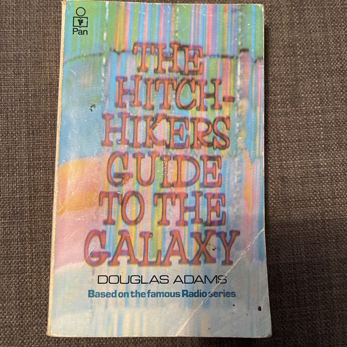 The Hitch-Hikers Guide to the Galaxy by Douglas Adams 1979 UK Pan 1st/2nd Print - Picture 1 of 5