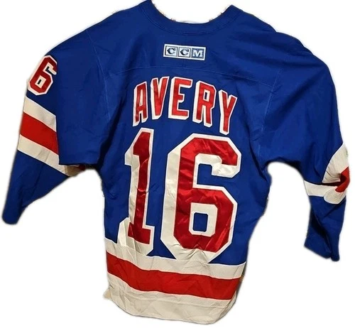 Sean Avery New York Rangers Hockey Jersey CCM Maska Made In Canada Embroidered