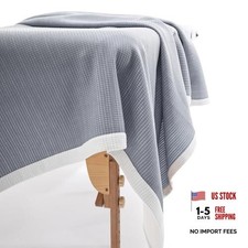 Soft Microfiber Double-Sided Blanket, Bicolourable, Breathable, 80 x Grey-white