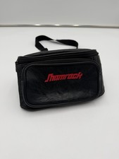 Vintage Shamrock Faux Leather Fanny Pack Black Red Embroidered