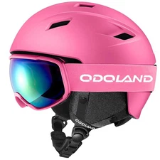 Odoland Ski Helmet & Goggles Set for Adults Youth, Snowboard Helmet w/ UV Protec
