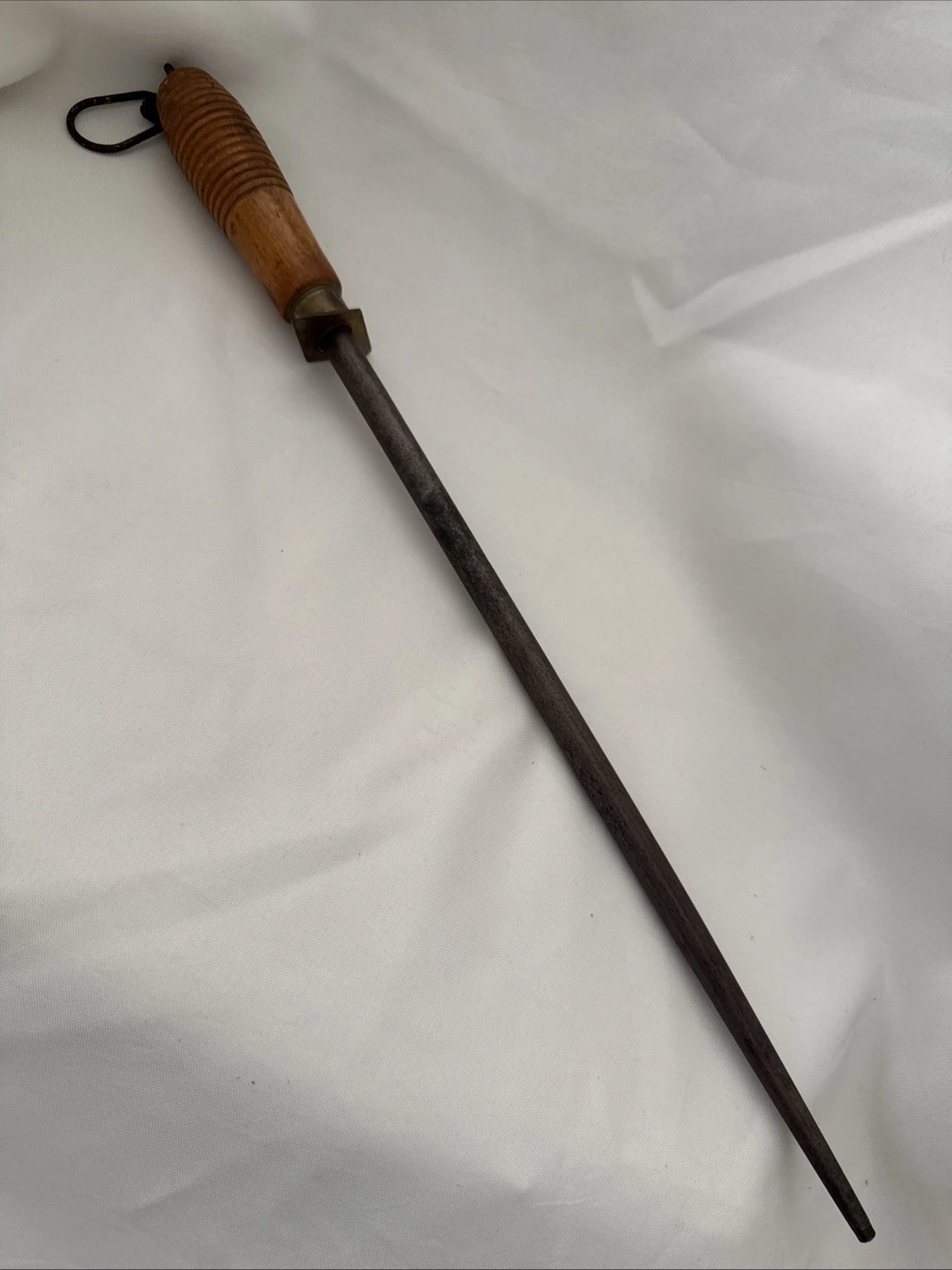 Vtg Russell Green River Works 19” Honing Sharpening Steel For Chef Butcher