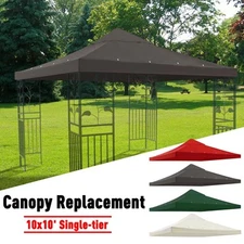 10'x10' 1-Tier Gazebo Canopy Top Replacement UV30 Patio Pavilion Sunshade Cover