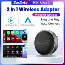 CarlinKit Wired To Wireless CarPlay Adapter Plug&Play Wifi BT Fast Auto Connect