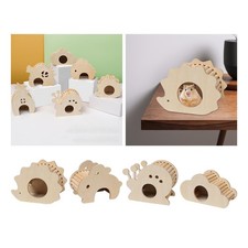 Maison en bois pour Hamster, cachette, échelle d'escalade, jouets cochon