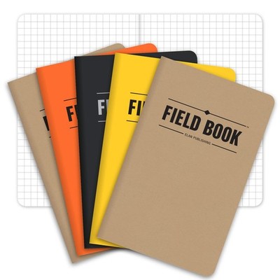 Field Notebook Pocket Journal 3.5X5.5 Graph Memo Book Pack Of 5 Assorted