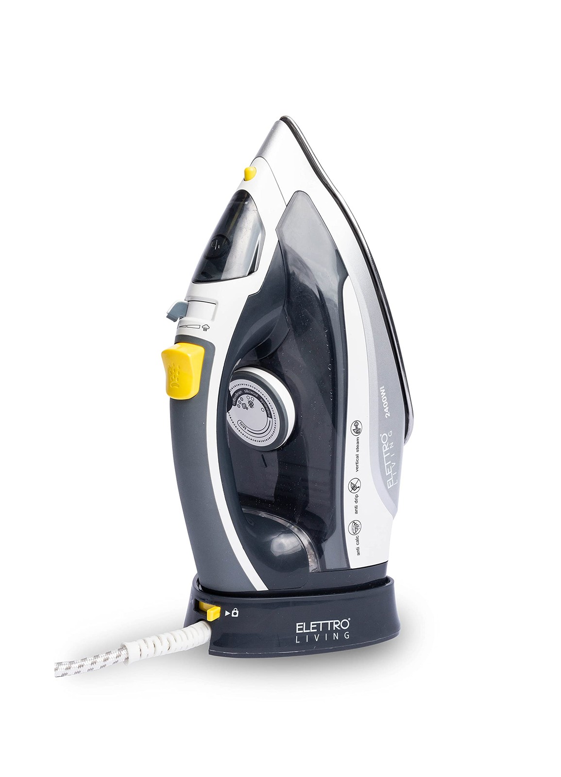 Ferro da Stiro Cordless 2400W | Senza Fili con Piastra in Acciaio Inox