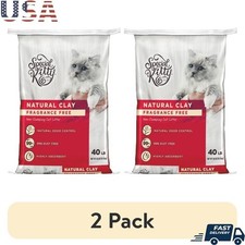 Unscented Non-Clumping Natural Cat Litter 40lbs Dust Free Odor Control New
