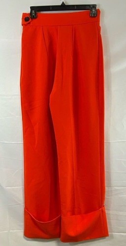 Paris Georgia Women Orange Wide Leg Pants Size 28