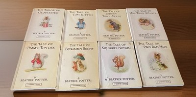 Vintage Beatrix Potter Peter Rabbit x8 Softcover Book Lot