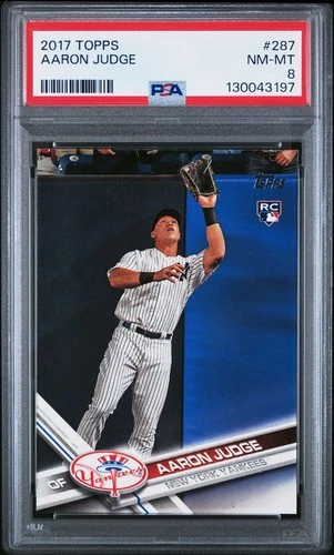 2017 Topps Aaron Judge ROOKIE Card #169 New York Yankees (RC) PSA 8
