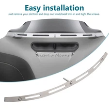 Motorcycle Fairing Windshield Trim for Harley Touring FLHTCU Tri Glide 2014-2025