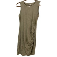 Love Fire Side-Ruch Sleeveless Tank Bodycon Mini Dress Sz Medium in Seagrass NWT