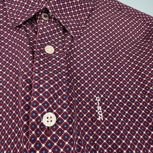 Cinch Modern Fit Mens Medium Button Up Shirt Western Rodeo Geometric Polka Dots - Picture 3 of 6