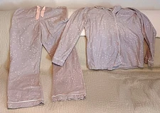 Vintage Nordstrom Lingerie Flannel Pajama Set Stars & Cresent Moon