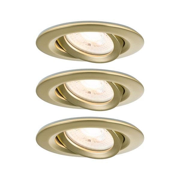 Einbauleuchte 40W LED Nova Plus GU10 Rund Gold Set Coin Dimmbar Paulmann 92408-image