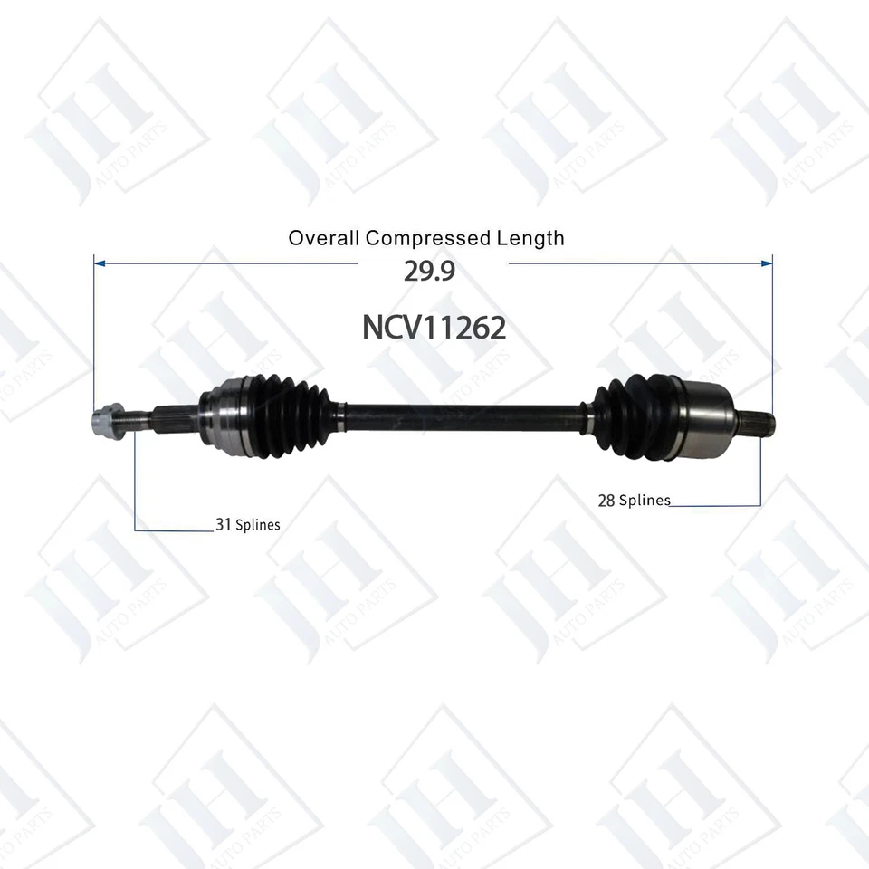 Par de ejes delanteros OE eje CV para Ford Transit-350 HD 250 2020 21 22 23 24 TRACCIÓN TRASERA AWD Foto 2 de 4
