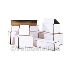 50 - 6 x 2 1/2 x 1 3/4 White Corrugated Shipping Mailer Packing Box Boxes