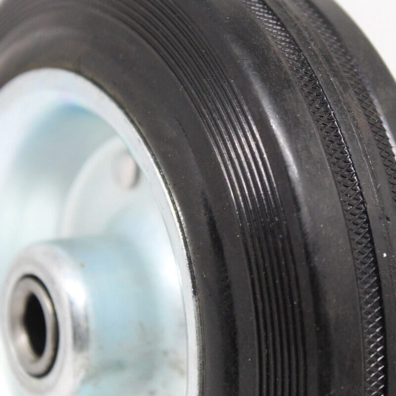 Ruota Ruote Industriali Gomma MAURER Ø 80 100 125 160 200 Carrello Portapacchi - Immagine 3 di 4