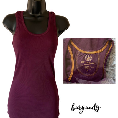 ACTIVE BASIC Racerback Ribbed Tank Top - NEW - CHOOSE COLOR & SIZE