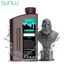 SUNLU 1KG Water Washable Resin 405nm UV Curing Resins LCD 3D Printer Dark Gray