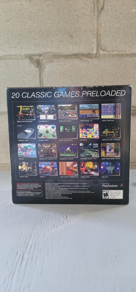 PlayStation Console Mini Classique avec 20 Jeux Préchargés
