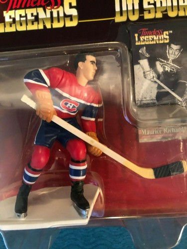 1995 STARTING LINEUP TIMELESS LEGENDS MAURICE RICHARD MTL FIGURE & CARD SIGILLATO - Foto 4 di 4