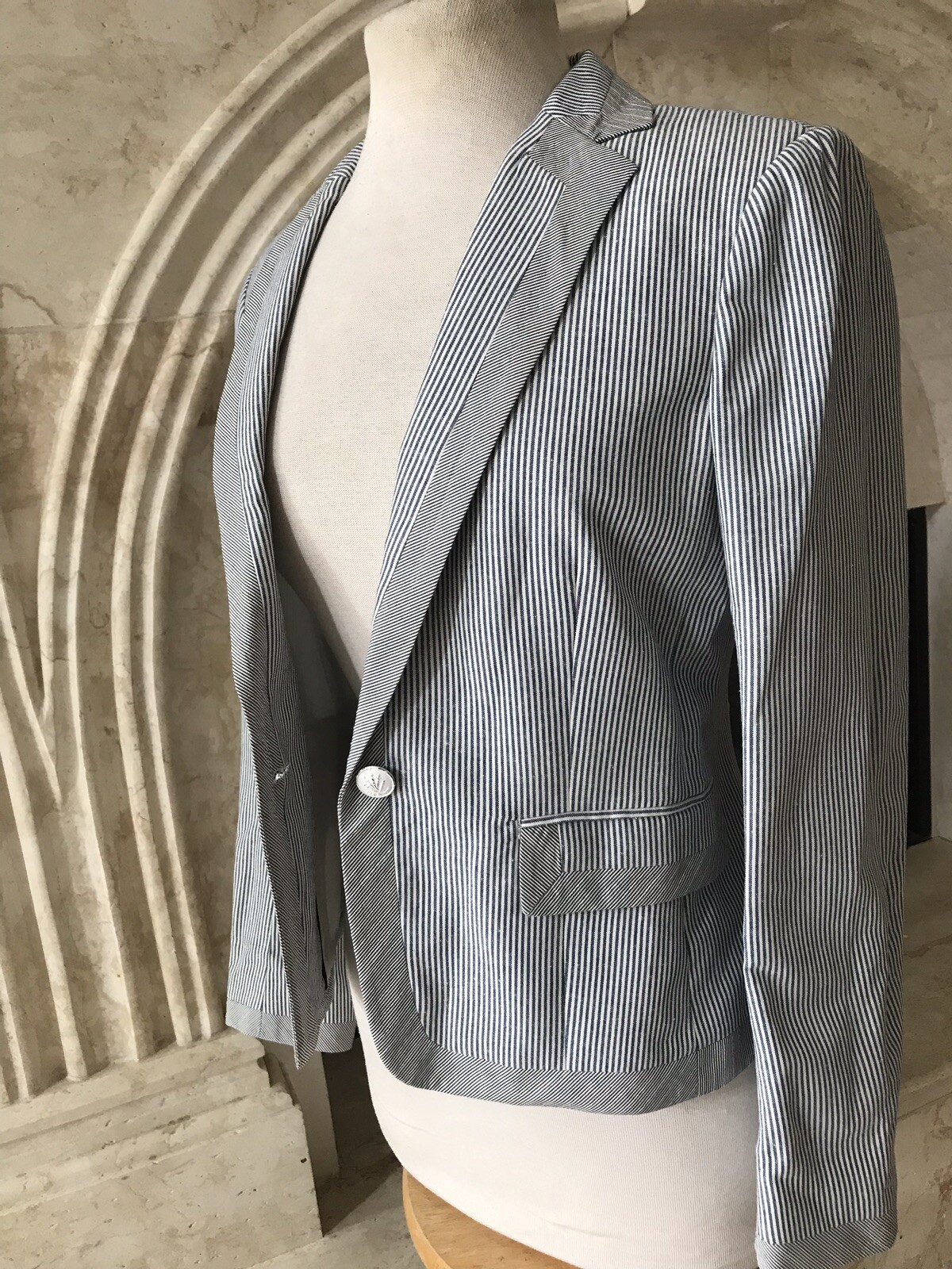 RAG and Bone  Striped  Fitted Jacket  (S  ) - image 9