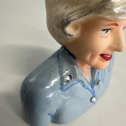 Betty White Golden Girls Glass Christmas Ornament Light Blue Top Sparkly Open - Picture 3 of 18