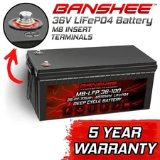 Banshee 36V 105ah Lithium Battery Replaces Ampere Time 12V 100Ah LiFePO4