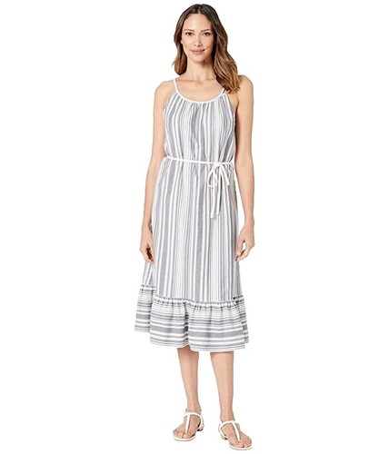 J. Crew Strappy Knit Midi Dress Pink & Yellow Stripe Size Medium | eBay