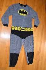 Men's Batman Union Suit Pajamas One Piece Sleepwear Size: Medium - New With Tag