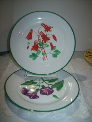 TWO NATIONAL WILDLIFE FEDERATION 7.5'' SALAD/BREAD PLATE