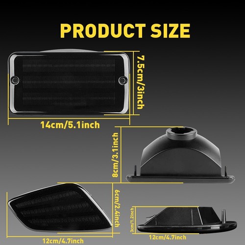 SMOKED LED Bumper Signal + Side Marker Light IP67 For 97-06 Jeep Wrangler TJ A - Picture 14 of 27