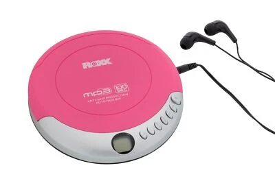 ROXX PCD 501 Tragbarer MP3-CD-Player mit Anti-Schock, LCD-Display inkl Kopfhörer