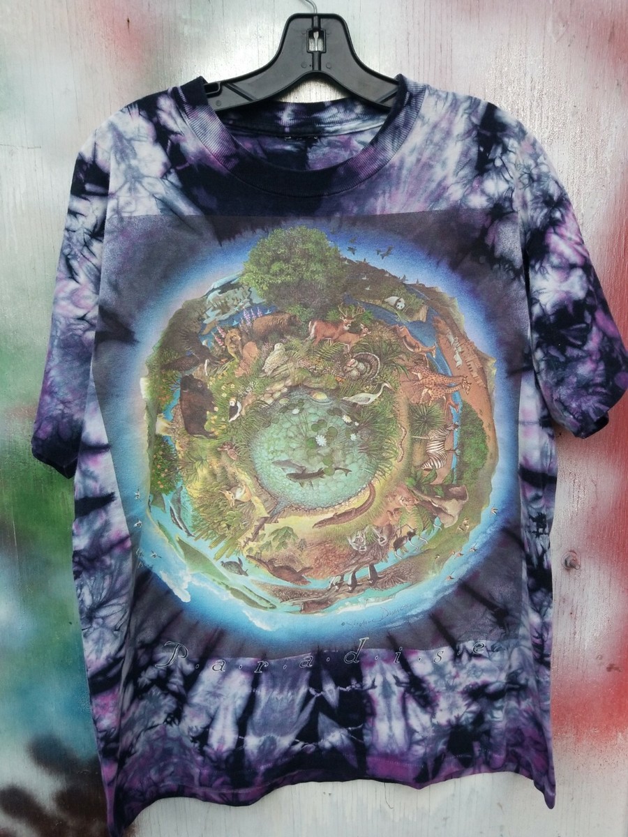 Vintage PARADISE EARTH HIPPY NATURE ART TIE DYE SHIRT | eBay