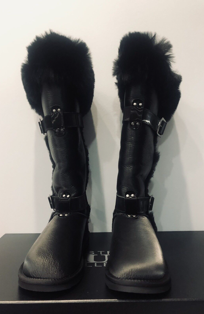 NEW AUSTRALIA LUXE Tsar Tall Double Face Sheepskin Shearling Black