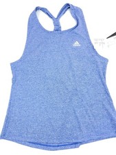 adidas women's tennis club tie-back tank top shock Blue Sample Size S