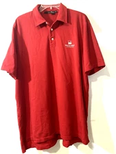 Ralph Lauren RLX Polo Shirt Men’s XL Wells Fargo Champion Red Golf