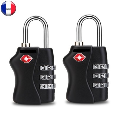 Lot De 4 Cadenas TSA Noir Pour Bagages - Sécurité Voyage, Code à 4 Chiffres, Marque JASIT, Neuf En Boîte