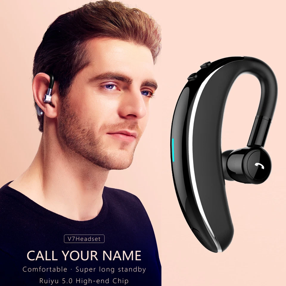 Wireless Headset Headphone Bluetooth Stereo Earphone with Mic Noise Cancelling - Image 2 of 4