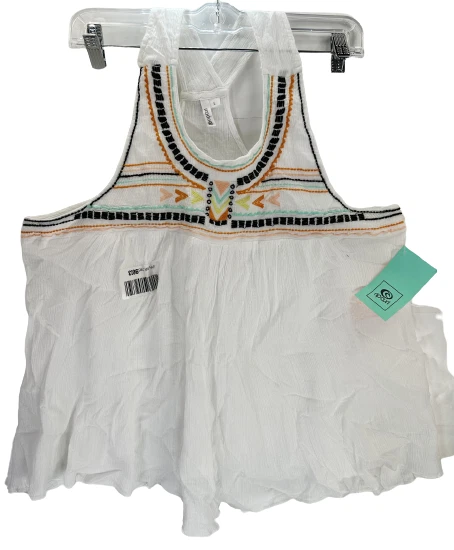 RIP CURL Damen Tribal Mythos Bestickt Tank Top - Weiß, Groß - Bild 4 von 4