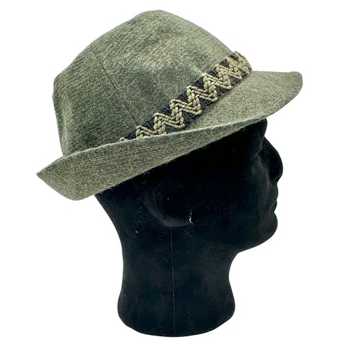 Vintage Bavarian Alpine Wool Blend Men's Hat Heather Green - Picture 9 of 14