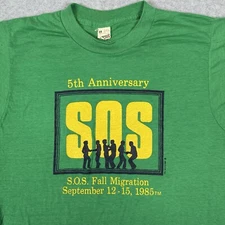 Vintage Screen Stars T Shirt Green Sz Medium “1985” Single Stitch