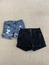 Aeropostale High Rise Midi Jean Shorts Size 0