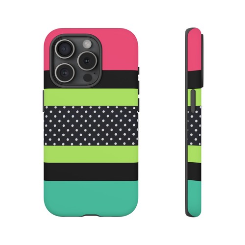 90s Neon & Polka Dots Tough phone Case for IPhone, Samsung Galaxy, Google Pixel - 第 47/287 張圖片