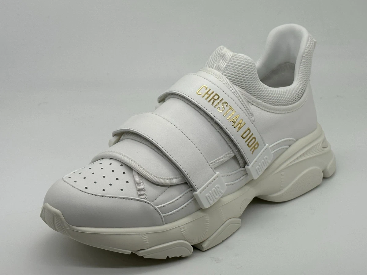 DIOR Women D WANDER Leather Sneakers Trainers Shoes Kicks White 1150