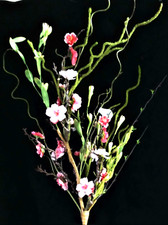 NWT 40" Floral Branch, Small White  Multi-Pink Flowers  Multi-Greenery