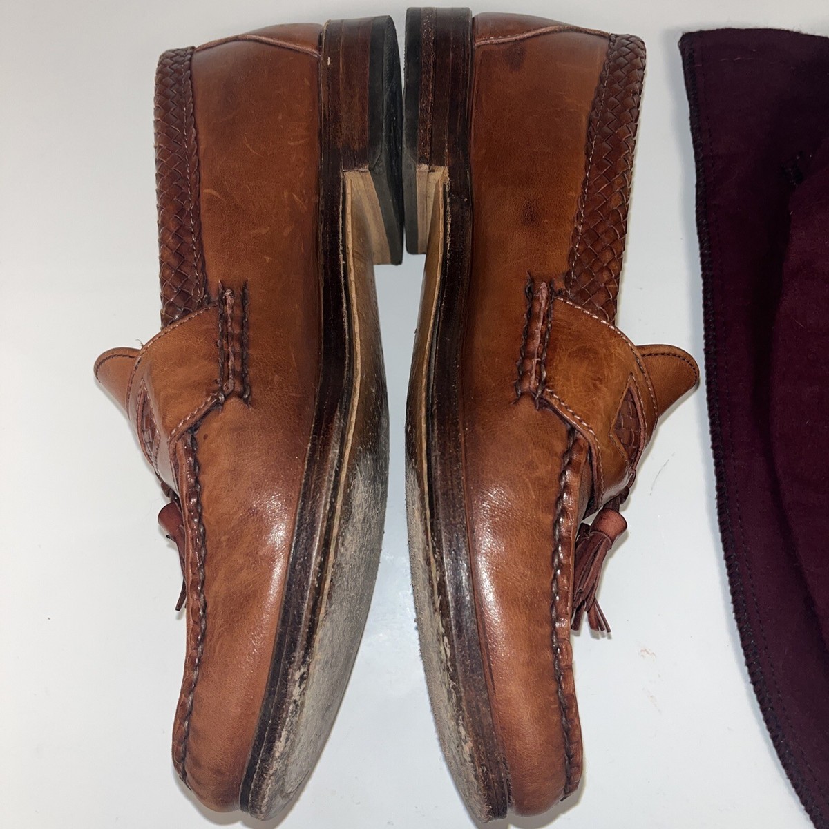 New Allen Edmonds Maxfield Mens Tassel Loafers- Chili 47716 