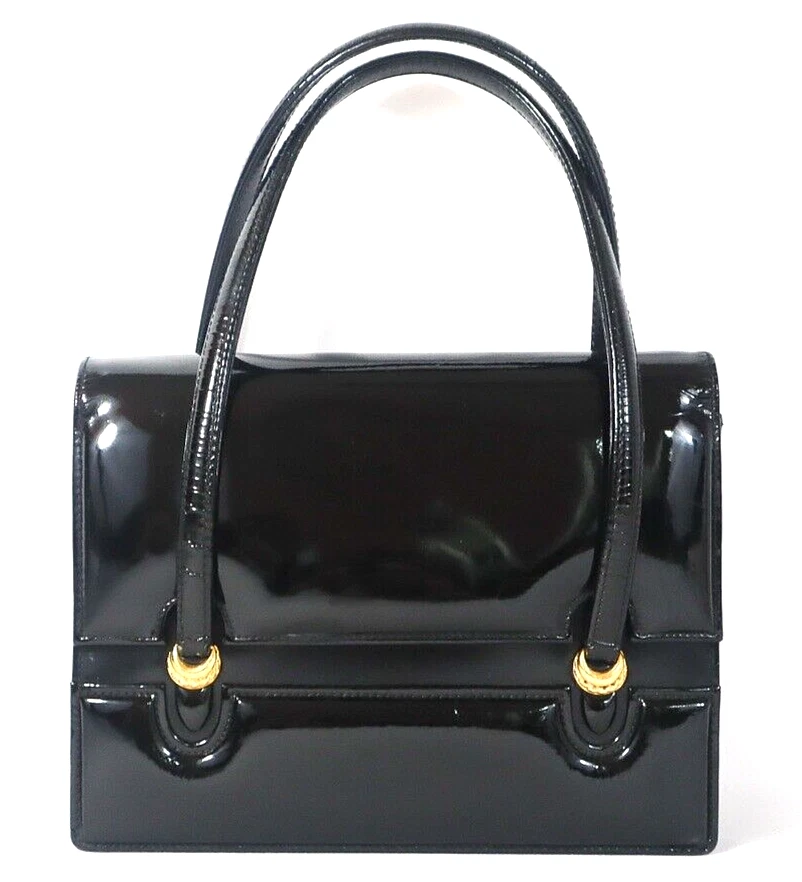 Black patent leather handbags top
